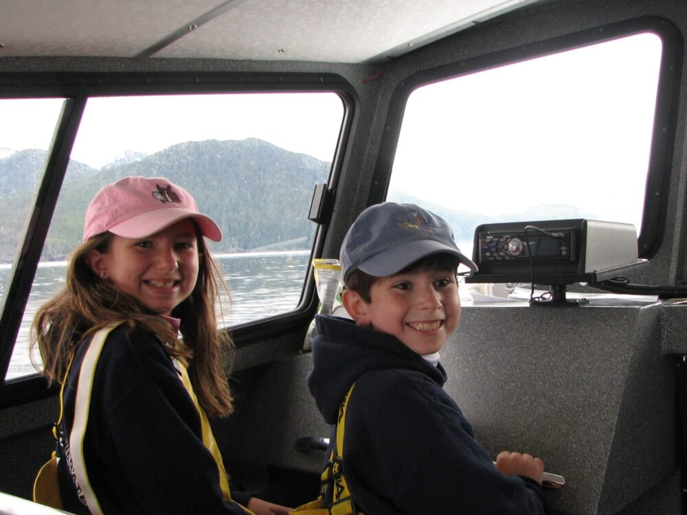 Megan on fishing boat