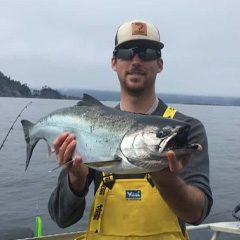 Dan Kelly with salmon catch